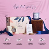 Gleevers Radiant Moments Gift for Women |Gift Box Pack of 2 with Wood Candle (60 gm) & Joker and Witch Watches for Women|Birthday Gift, Anniversary Gift, Valentine Gift, Secret Santa Gifts